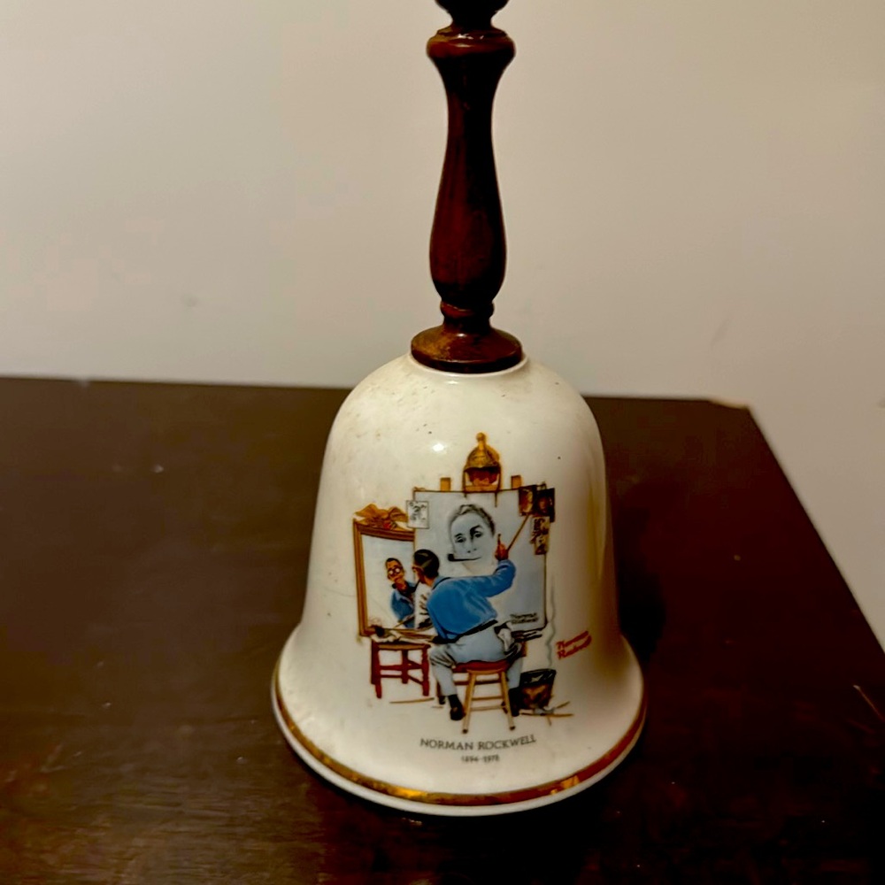 Norman Rockwell bell with dates 1884-1978. Made in W. Germany.